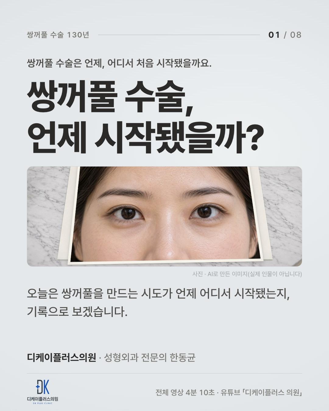 쌍꺼풀 수술, 언제 시작됐을까?
