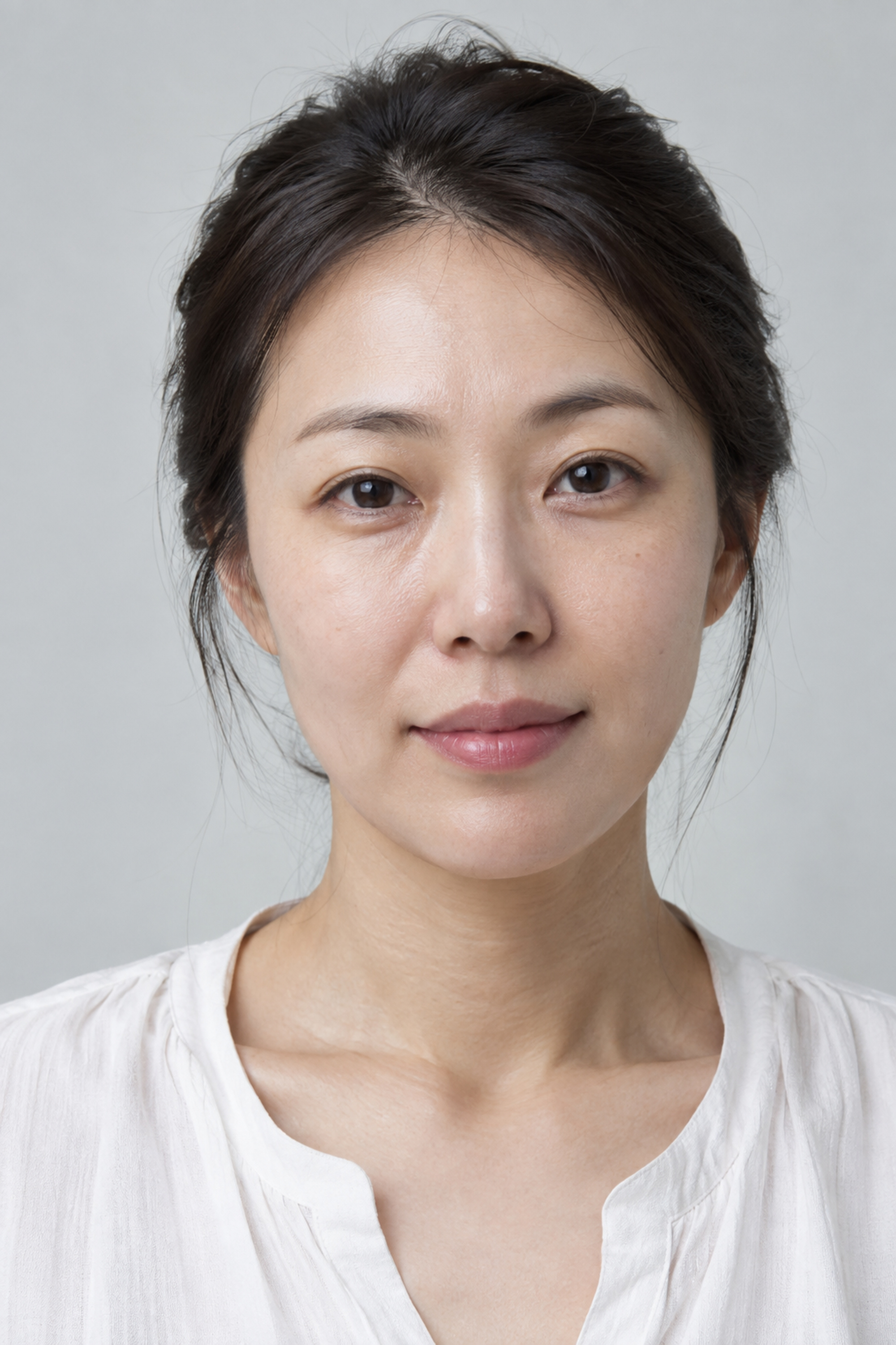 정면을 바라보는 여성 인물 사진