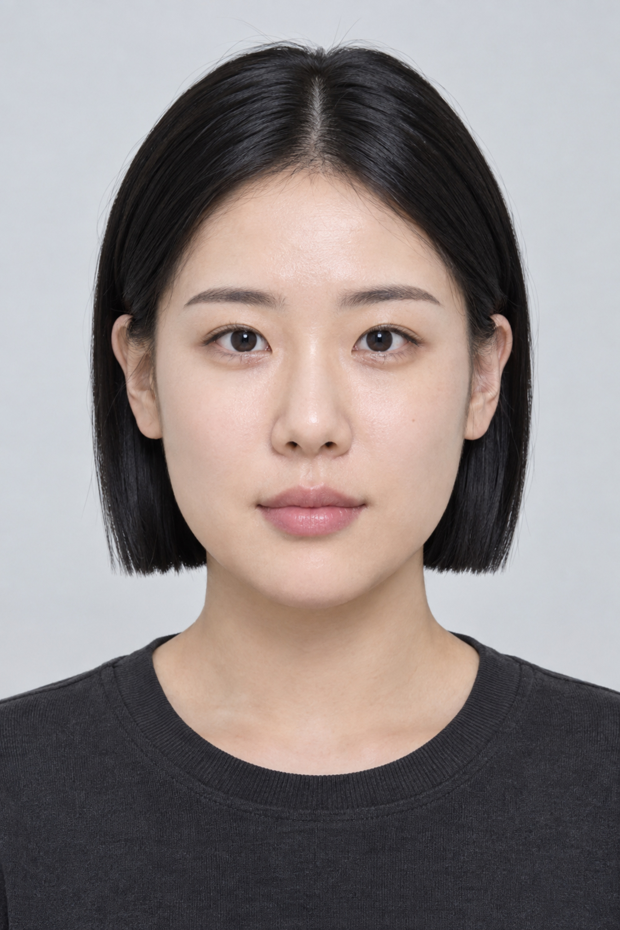 턱선이 보이는 여성 인물 사진