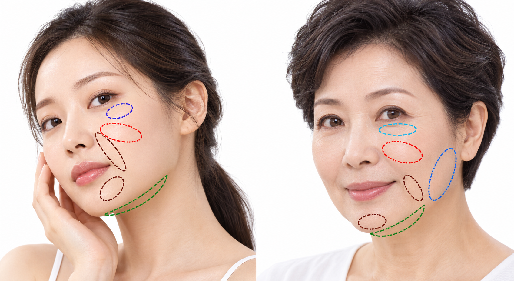 아큐스컬프 얼굴 부위 안내 그림